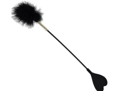 Bound to Please Silicone Heart Shaped Crop with Feather Tickler