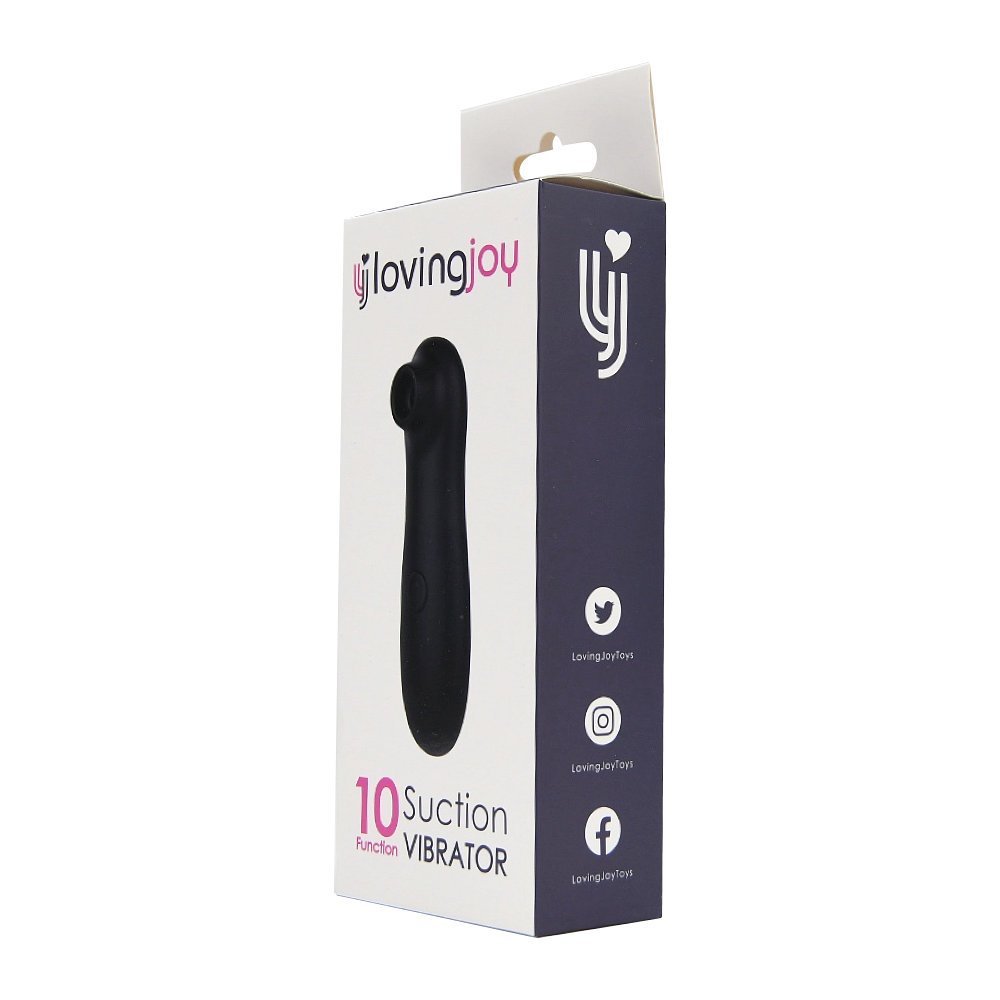 Loving Joy 10 Function Clitoral Suction Vibrator Black - Image 5