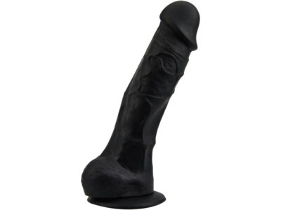 Loving Joy 7 Inch Realistic Silicone Dildo with Suction Cup and Balls Black
