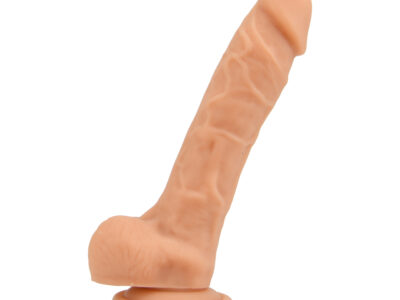 Loving Joy 8 Inch Realistic Silicone Dildo with Suction Cup and Balls Vanilla