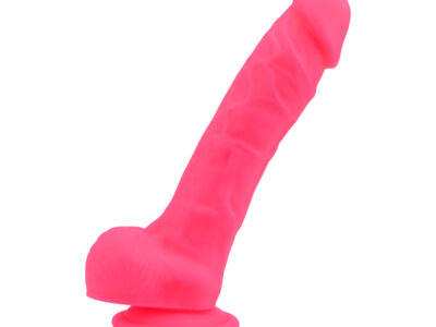 Loving Joy 8 Inch Realistic Silicone Dildo with Suction Cup and Balls Pink