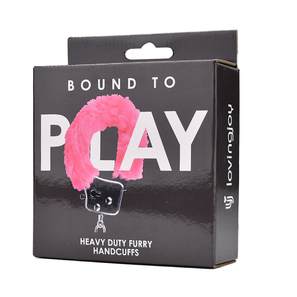 Bound to Play. Heavy Duty Furry Handcuffs Pink - Image 6