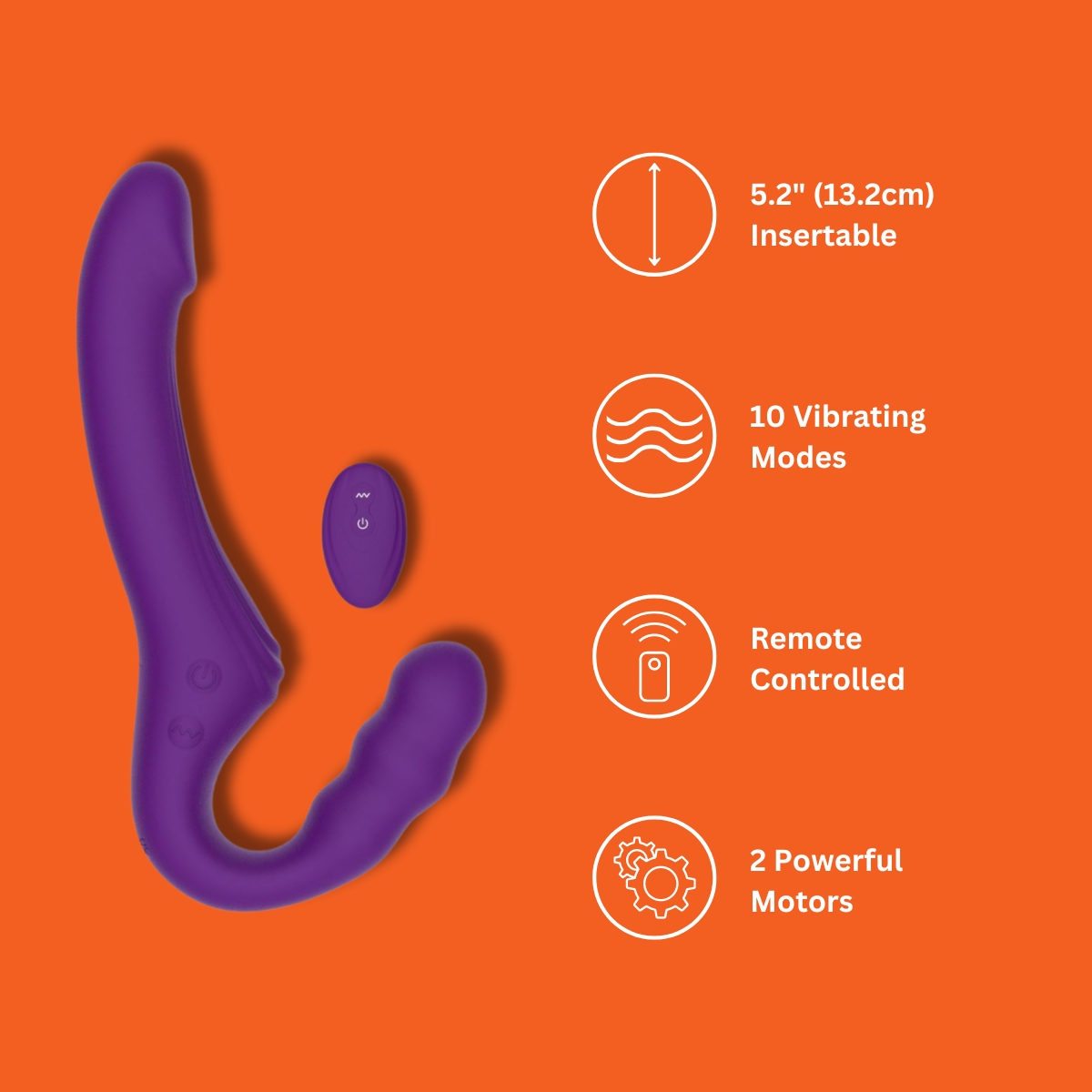 Mina Echo Remote Vibrating Strapless Strap On - Image 8