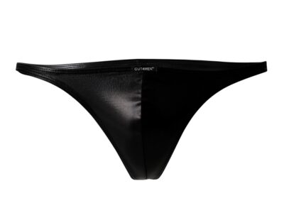 C4M Brazilian Brief Black Leatherette – Medium