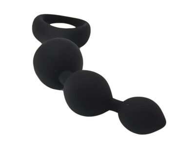Loving Joy Triple Ripple Anal Beads-Black