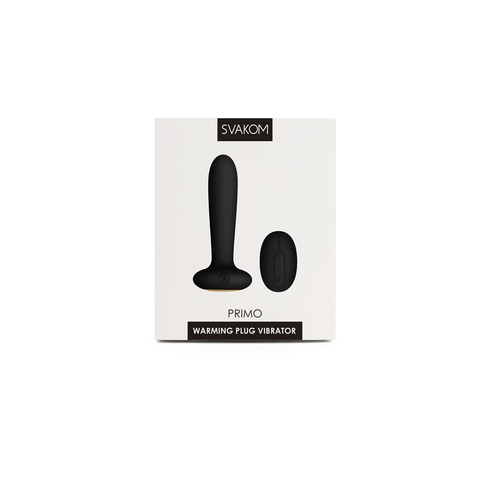 Svakom Primo Remote Control Warming Butt Plug - Black - Image 2