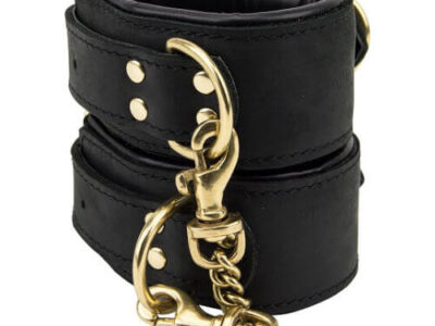 Bound Noir Nubuck Leather Slim Wrist Cuffs Bound Noir Nubuck Leather Slim Wrist Cuffs