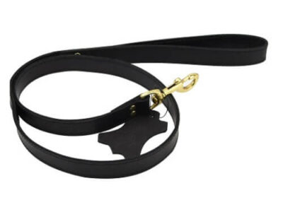 Bound Noir Nubuck Leather Leash Bound Noir Nubuck Leather Leash