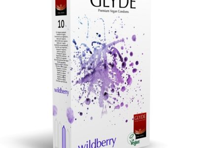 Glyde Ultra Wildberry Flavour Vegan Condoms 10 Pack
