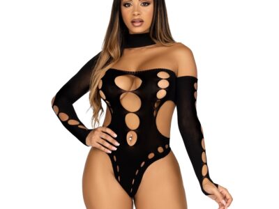 Leg Avenue Cut Out Bodysuit with Thong Back