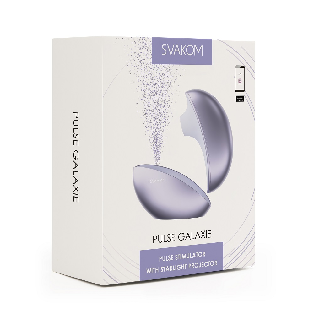 Svakom Galaxie Suction Vibrator with Mood Projector Metallic Lilac - Image 13