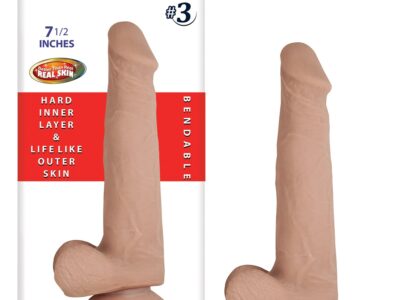 RealCocks Dual Layer Bendable Dildo 7.5 Inch Vanilla