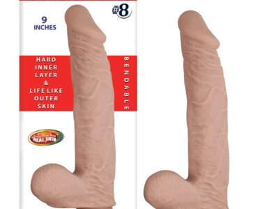 RealCocks Dual Layer Bendable Dildo 9 Inch Vanilla