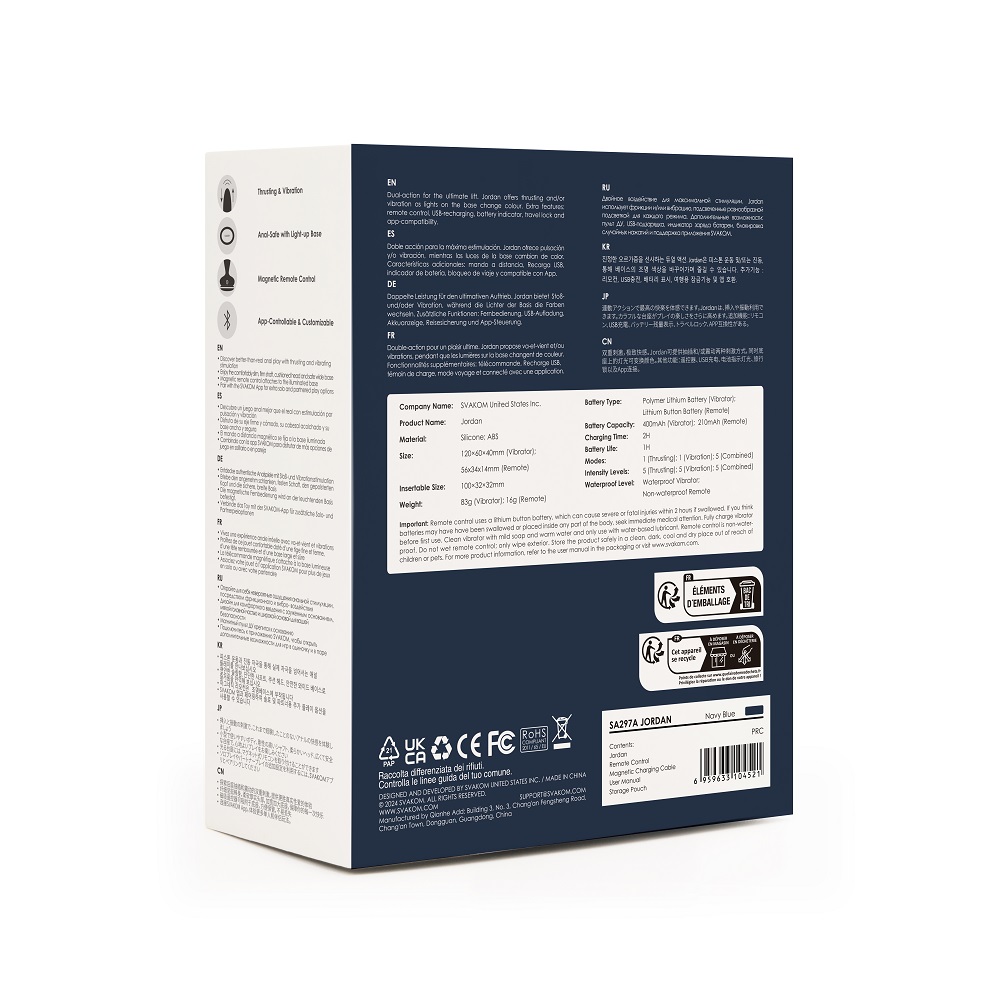 Svakom Jordan App-Controlled Thrusting Anal Vibrator - Image 11