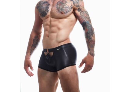 C4M Peekaboo Black Leatherette Mini Pants – Small C4M Peekaboo Black Leatherette Mini Pants – Small