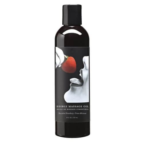 Earthly Body Edible Massage Oil - Strawberry - Image 3
